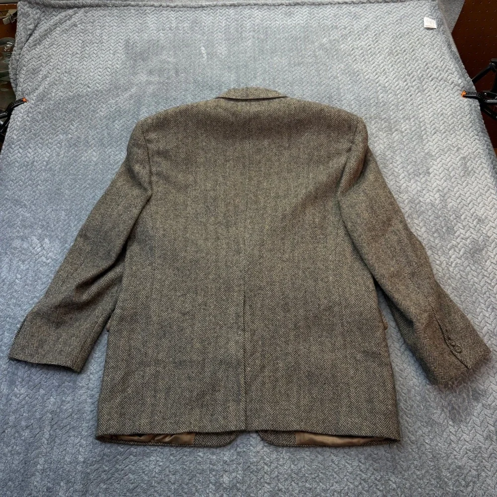 Burberrys Blazer Mens 41R Brown Wool Herringbone Sport Coat‎ Vintage